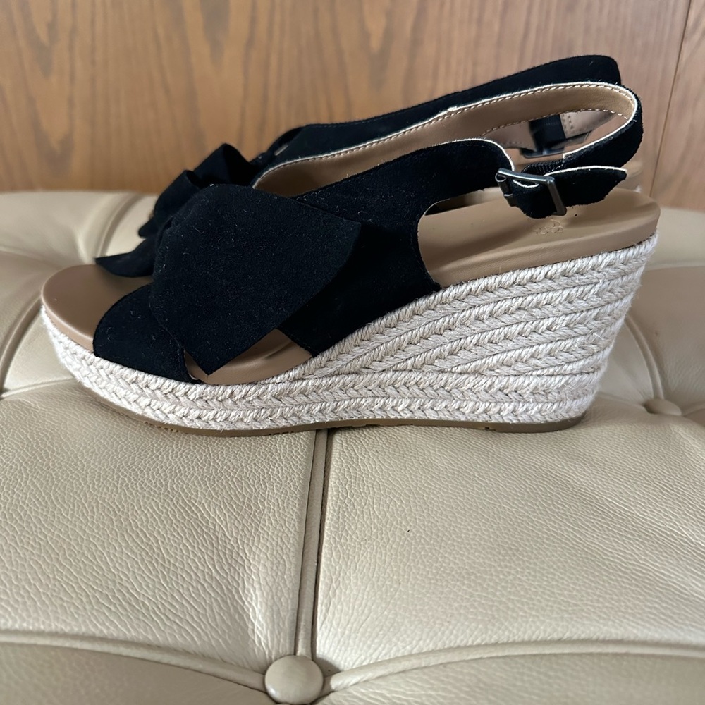 UGG Black Slingback Espadrilles